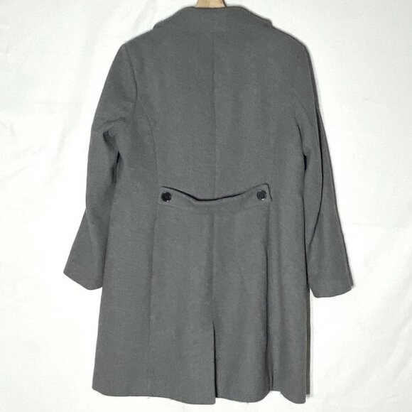 1 Madison Luxe Outerwear Grey Wool Blend Long Overcoat XL - Picture 2 of 12